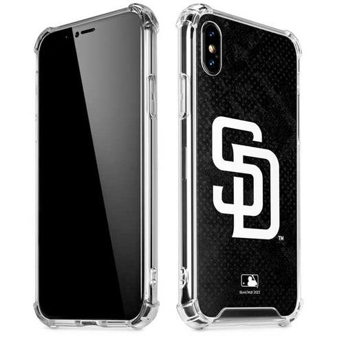 MLB San Diego Padres Dark Wash iPhone XS Max Clear Case